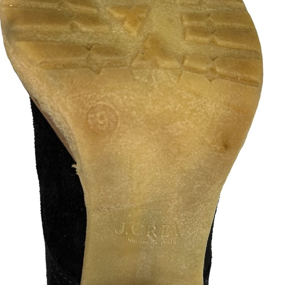 J. Crew Macalister High Heel Suede Ankle Booties Womens Black Size 9 - Picture 10 of 11